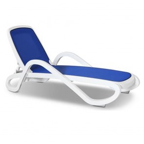 Nadja Modern Resort Style Sun Lounger with Replaceable Fabric