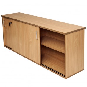 Beech Office Sliding Door Credenza