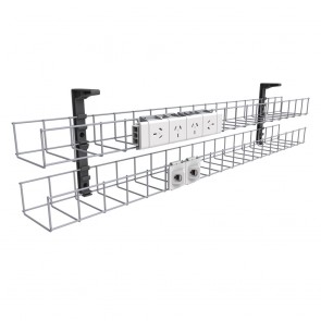 Office Workstation Cable Management Kit Two Tier