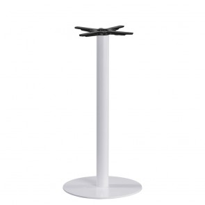 Olea Round White Bar Table Base