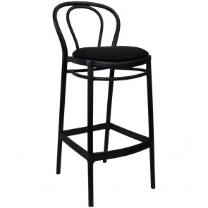 Outdoor Bentwood Bar Stool Upholstered Replica