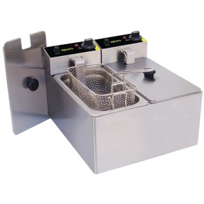 P107-A Apuro Double Counter Top Electric Fryer - 3 Litre