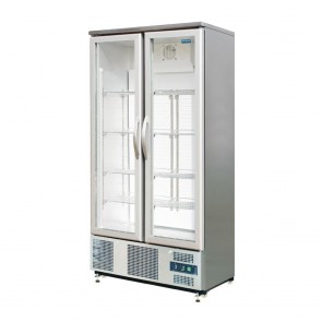 Polar Double Hinged Door Upright Back Bar Cooler