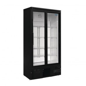 Polar Upright Back Bar Cooler Double Sliding Doors