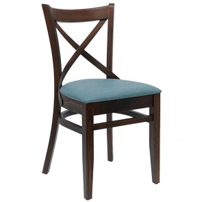 Provincial Bentwood Cross Back Padded Chair A-9907/2