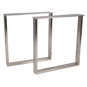 Rectangular Table Legs Stainless Steel Set of 2