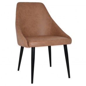 Rhea Side Chair Slim Black Steel Legs