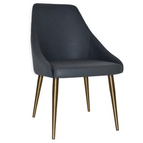 Rhea Side Chair Slim Brass Legs