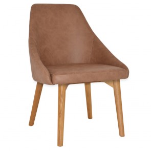 Rhea Side Chair Solid Light Oak Timber Legs