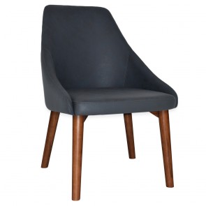Rhea Side Chair Solid Light Walnut Timber Legs 