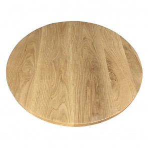 Round American Oak Timber Table Top Solid Wood