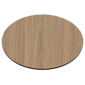 Round Compact Laminate Table Top with Contrasting Edge