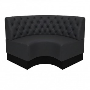 Round Corner Banquette Booth Ribber Back