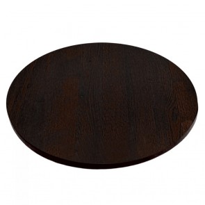 Round Oak Table Top Wenge Finish