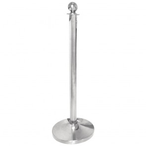 S651 Bolero Ball Top Stainless Steel Barrier Post Polished Finish