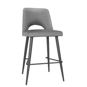 Scandi Fabric Side Counter Stool Metal Legs