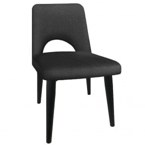Scandi Side Chair Black Metal Legs