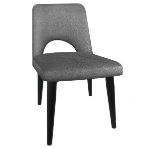 Scandi Side Chair Black Metal Legs