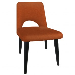Scandi Side Chair Black Metal Legs