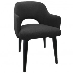 Scandi Tub Chair Black Metal Legs
