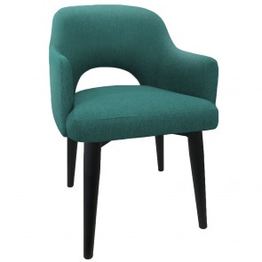 Scandi Tub Chair Black Metal Legs