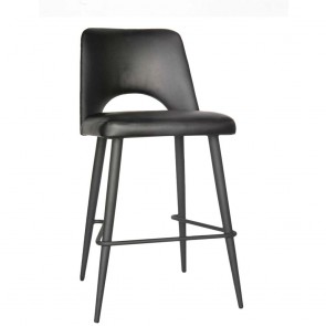 Scandi Fabric Tub Bar Stool Metal Legs