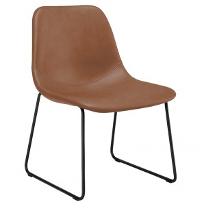 Serafina Side Waiting Room Chair Black Sled Legs