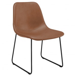 Serafina Waiting Room Side Chair Black Sled Legs
