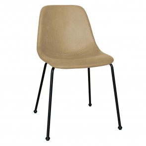 Serafina Waiting Room Side Chair Black Slim Legs
