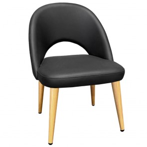 Scandi Tub Chair Natural Wood Legs