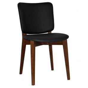 Silvia Light Walnut Frame Dining Chair Fully Upholstered