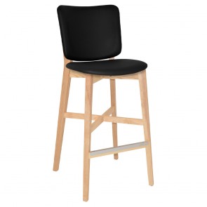 Silvia Natural Frame Bar Stool Fully Upholstered 77cm