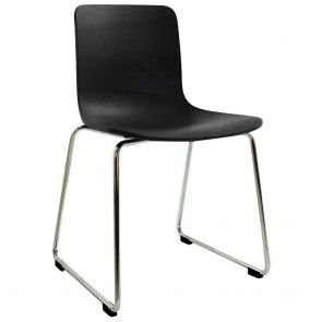 Skylar Poly Chair Chrome Sled Legs