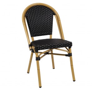 Sorrento Black Wicker Outdoor Chair