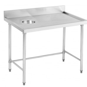 SWCB-7-1200R FED High Quality Stainless Steel Bench With splashback - SWCB-7-1200R