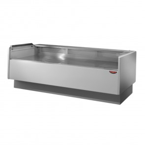 Tecnodom Serie MR80 Black 1520mm Self-serving Deli Display with Storage and Castors TDMR-0815SELF