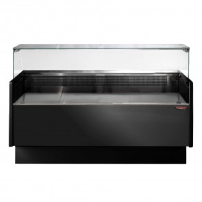 Tecnodom Serie MR80 Black 1520mm Wide Deli Display with Storage and Castors TDMR-0815B