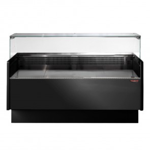 Tecnodom Serie MR9.5 Black 1520mm Wide Deli Display with Storage and Castors TDMR-0915B