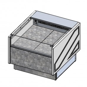 Tecnodom Square Deli, Poultry & Meat Display Add On Units 90mm Depth Storage Surface TDMR-0910SELF