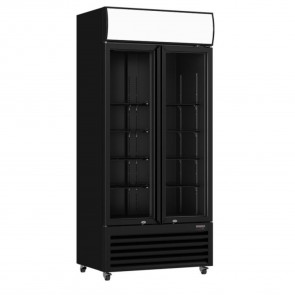 Thermaster Double Glass Door Colourbond Upright Drink Fridge LG-580BP