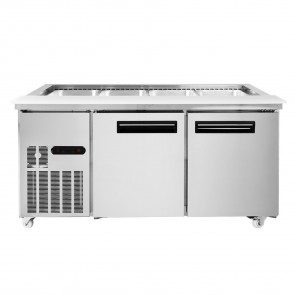 Thermaster Two Door Cold Bench Salad Station 4x1/1 GN Pans PG150FA-XB