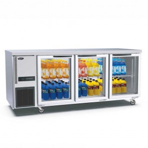 Thermaster Stainless Steel Triple Glass Door Workbench Fridge TL1800TNG-3D