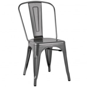 Tolix Industrial Dining Chair - Gunmetal