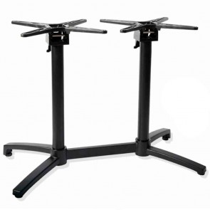 Vania Aluminium Twin Flip Top Outdoor Table Base