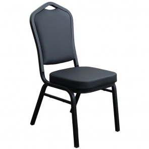 维多利亚可堆叠会议功能活动椅子黑胶
