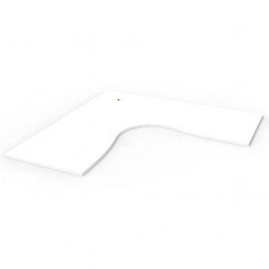 White Corner Workstation Office Desk Table Top