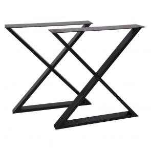 X Steel Table Legs Set of 2
