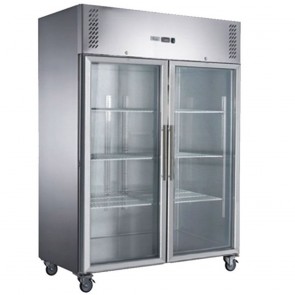 FED-X S/S Two Full Glass Door Upright Fridge - XURC1200G2V