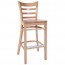 Abby Timeless Wooden Bar Stool with Back-Natural