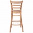 Abby Timeless Wooden Bar Stool with Back-Natural